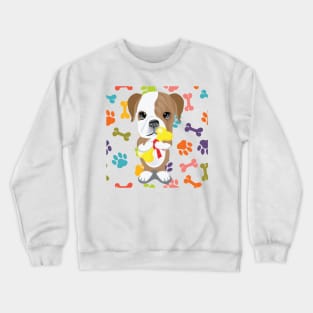 Dog with Bone Crewneck Sweatshirt